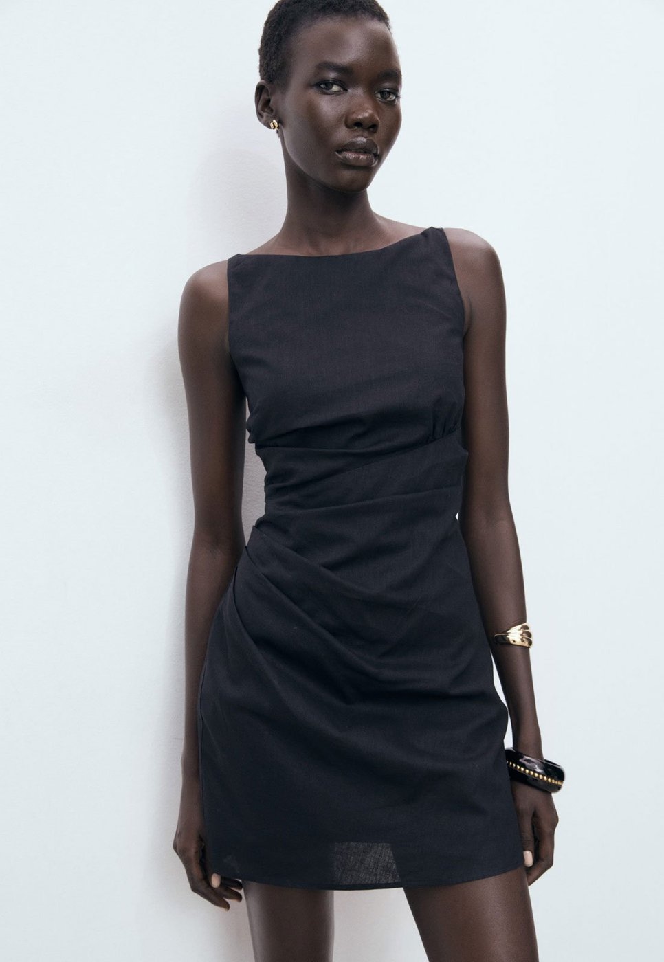 Vestido Feminino Mango Ajustado Drapeado