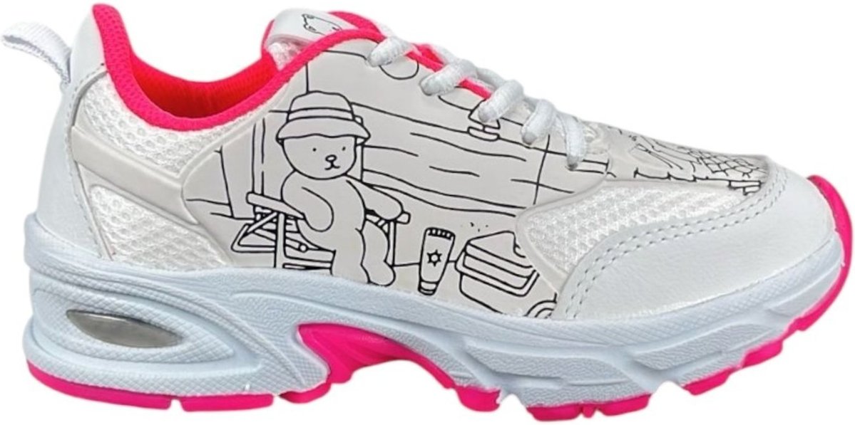 Tenis Box200 Jogger BK2095 Branco/Pink