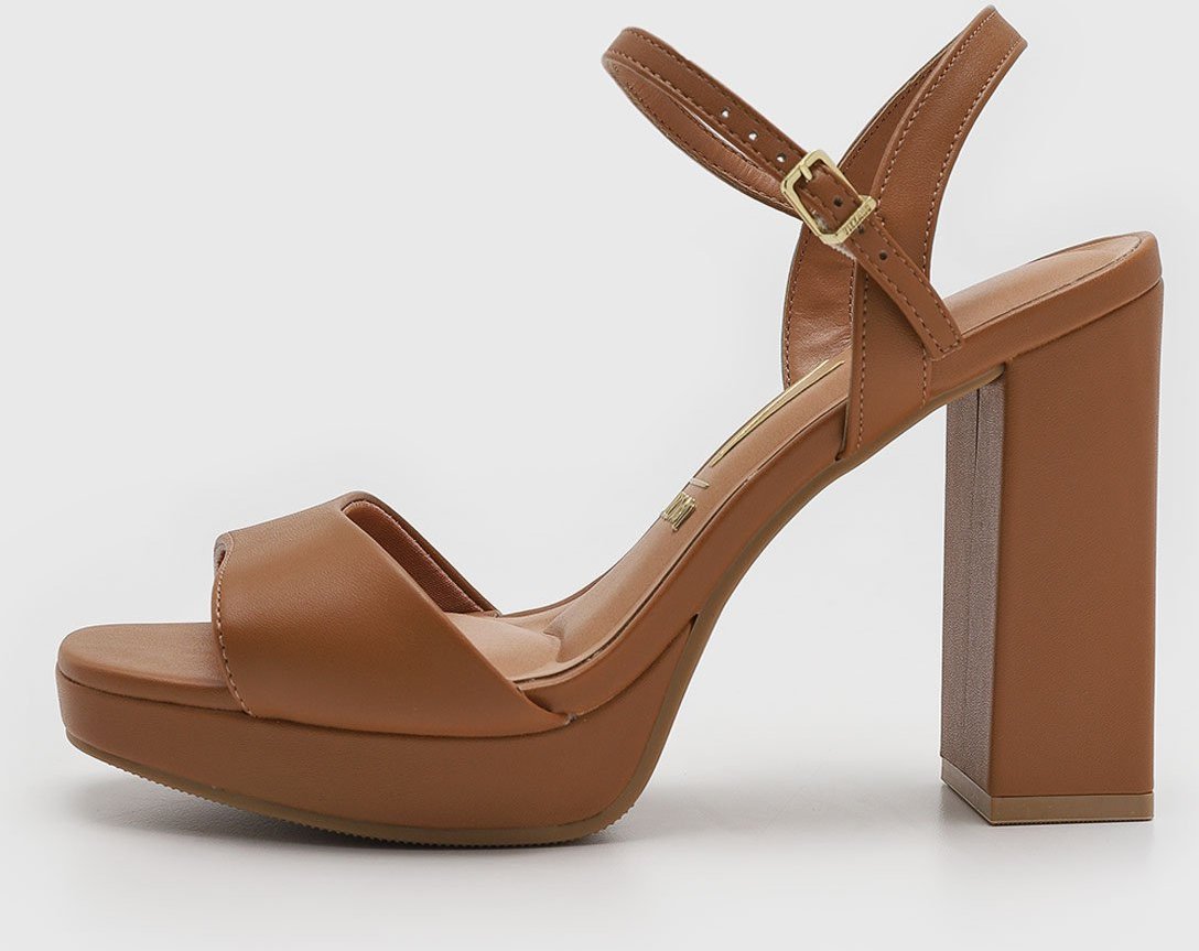 Sandália Feminina Vizzano Salto Alto Grosso