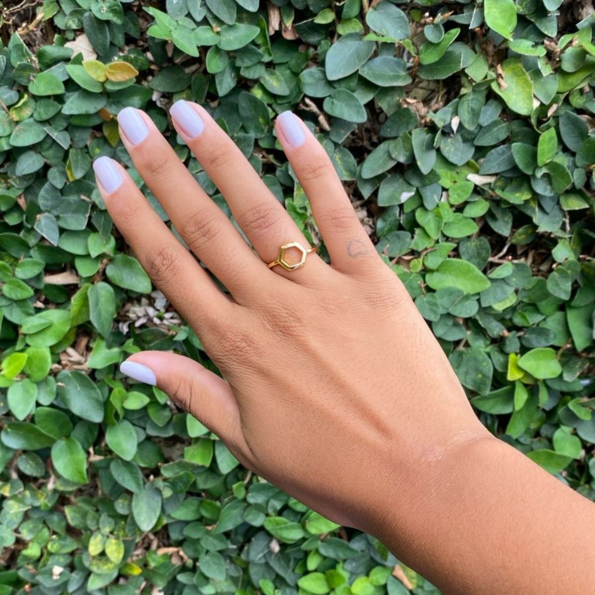 Imagem principal Anel Vih Triny Forma Geométrica Banhado a Ouro dourado Vih Triny dourado