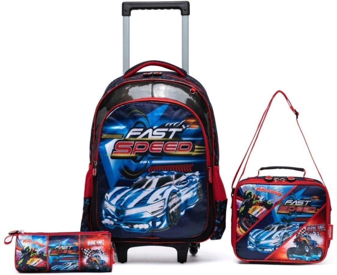 Imagem principal Infantil - Kit Mochila Masculina Coban Lancheira Estojo Escolar Espaçosa azul marinho COBAN azul marinho