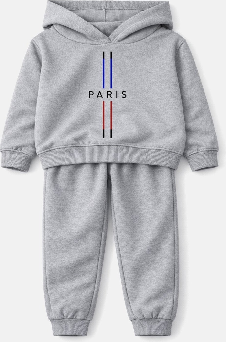 Imagem principal Infantil - Conjunto Moletom Peluciado Paris - Mescla Babei no Look cinza Babei no Look cinza