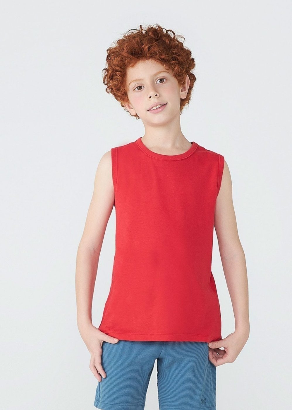 Imagem principal Infantil - Regata Básica Menino Modelagem Tradicional Tam 1 A 16 Hering vermelho Hering vermelho