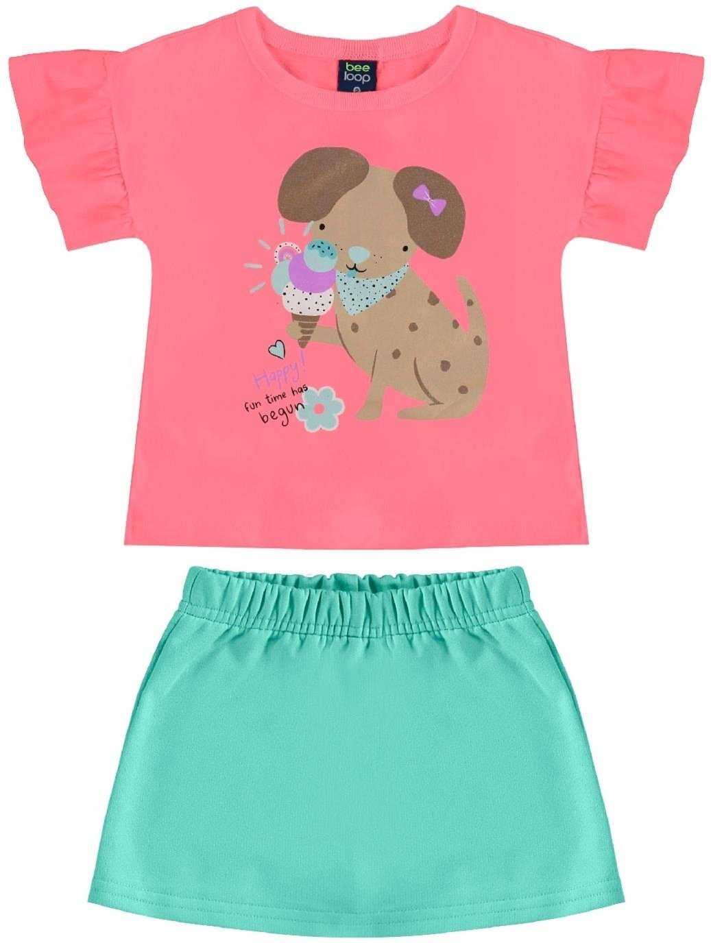 Imagem principal Infantil - Conjunto Blusa Short-Saia Bee Loop rosa Bee Loop rosa