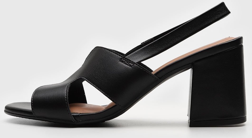 Sandália Beira Rio Recortes Preta