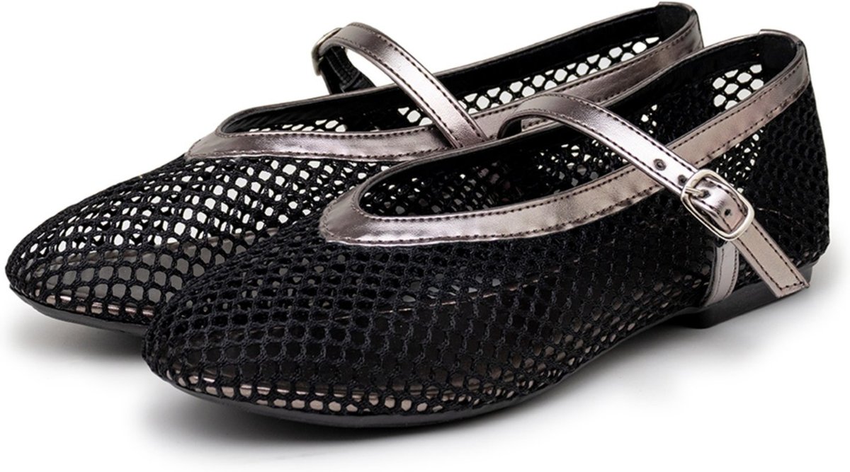 Imagem principal Sapatilha Feminina Boneca Preta Tela Fivela 5400 Onix Flor da Pele preto Flor da Pele preto