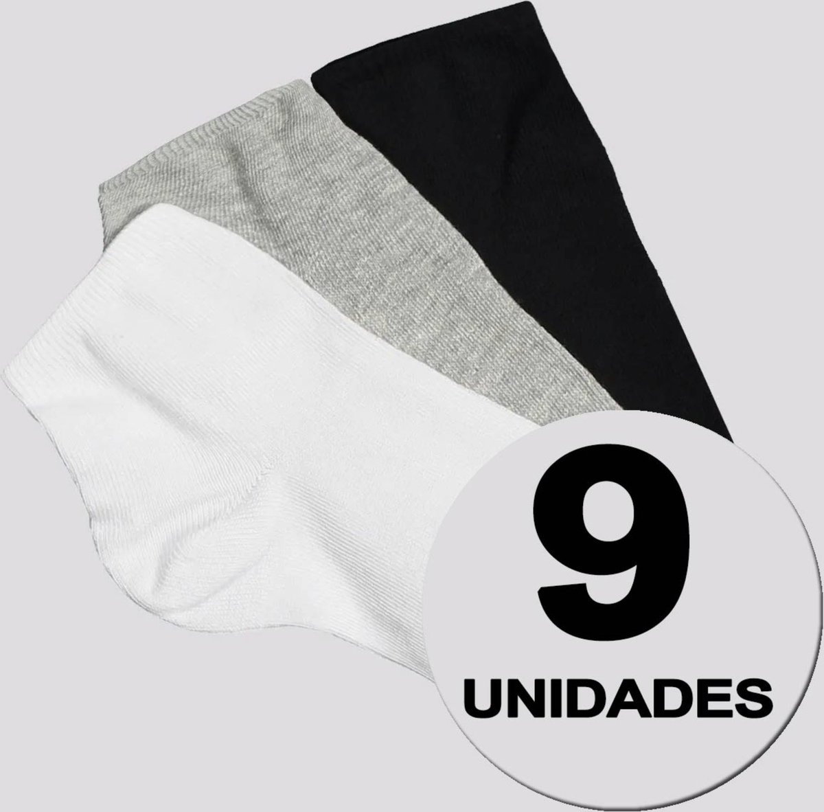 Kit Meia Selene Cano Curto Feminino 9 Pares