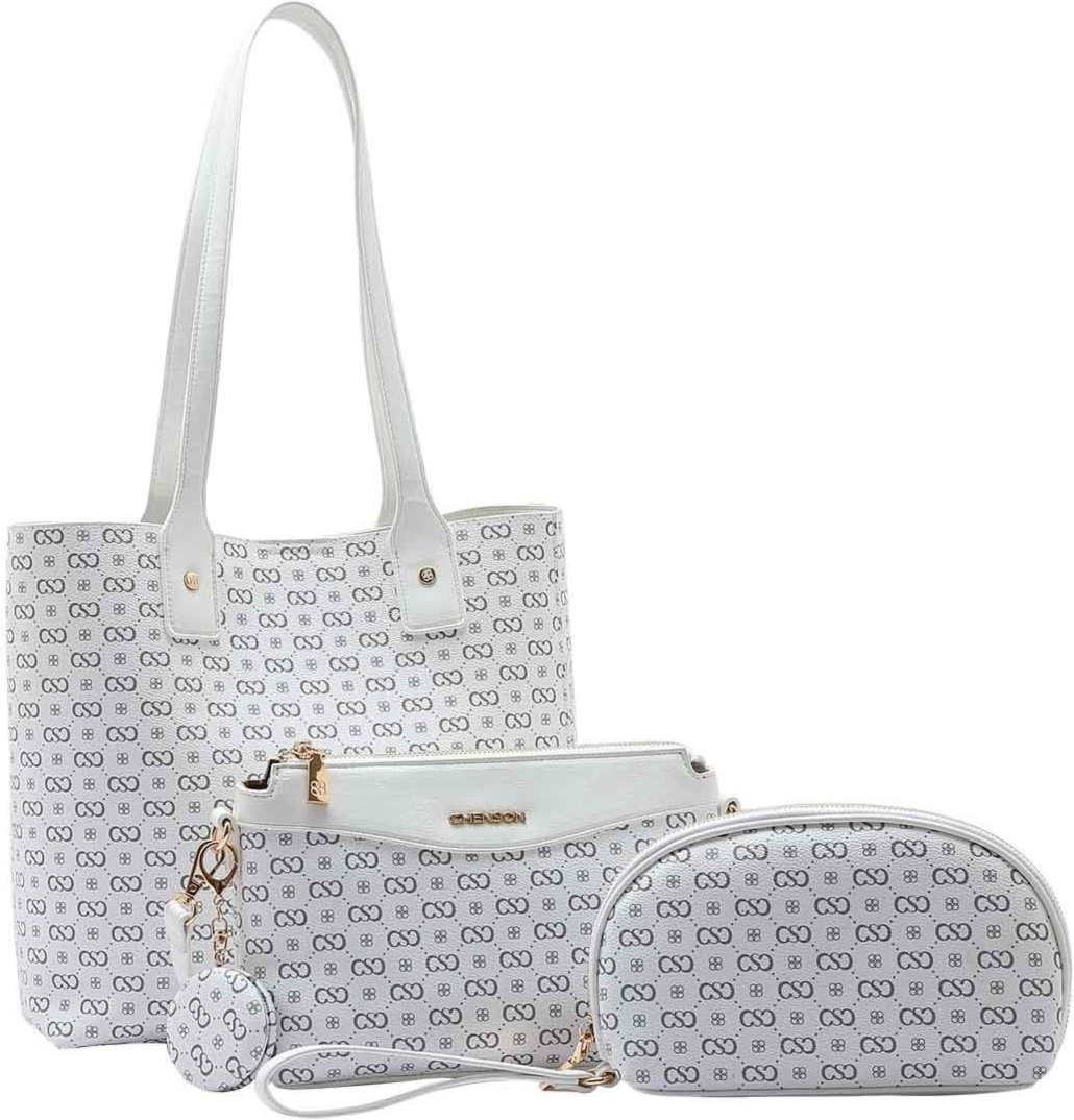 Bolsa Feminina Chenson Original Elegance Luxo Kit 3 peças Off-White 3485081