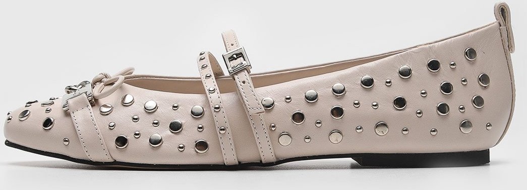 Sapatilha Santa Lolla Tachas Metalizadas Off-White