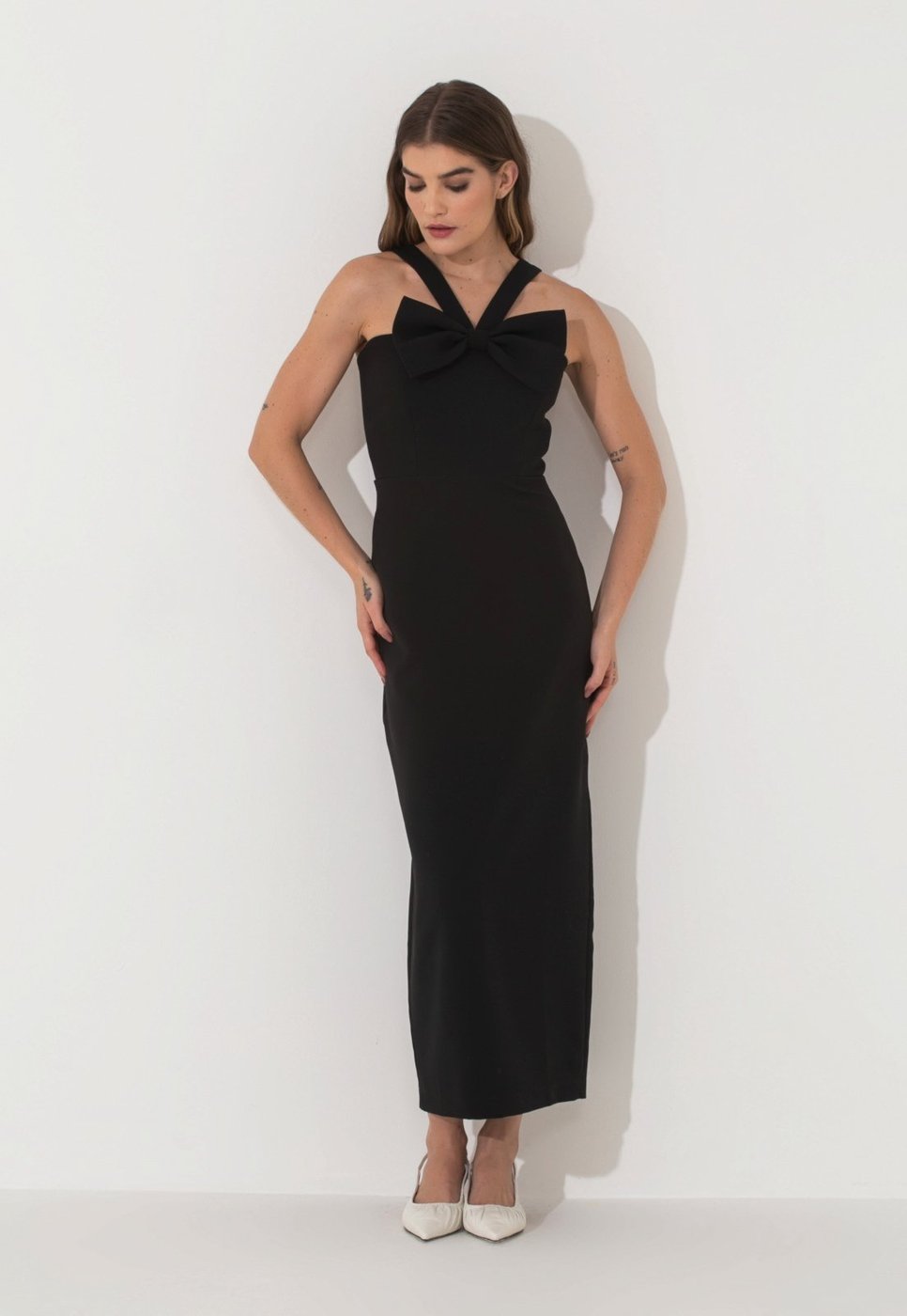 Imagem principal Vestido Alfaiataria Traymon Com Laço preto Traymon preto