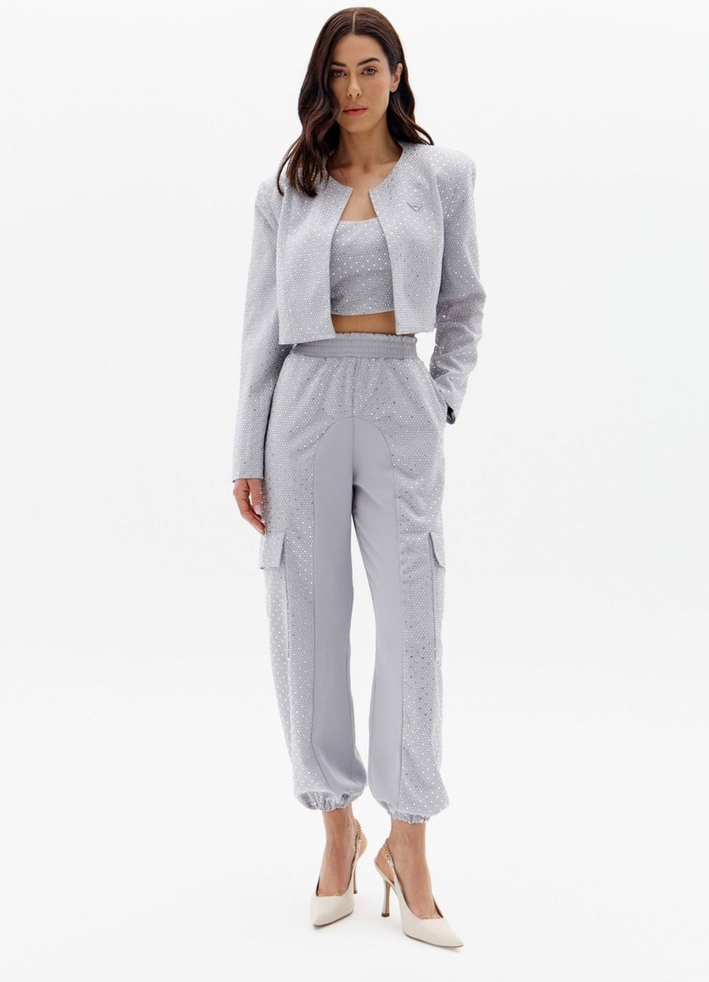 Imagem principal Calça Jogging Cintura Média Shine Lança Perfume cinza Lança Perfume cinza