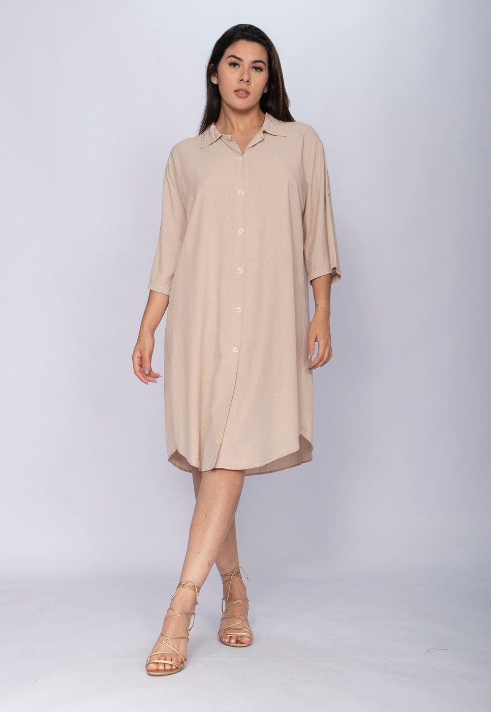 Vestido Amazonia Vital Chemise Curto Tapajó Viscose