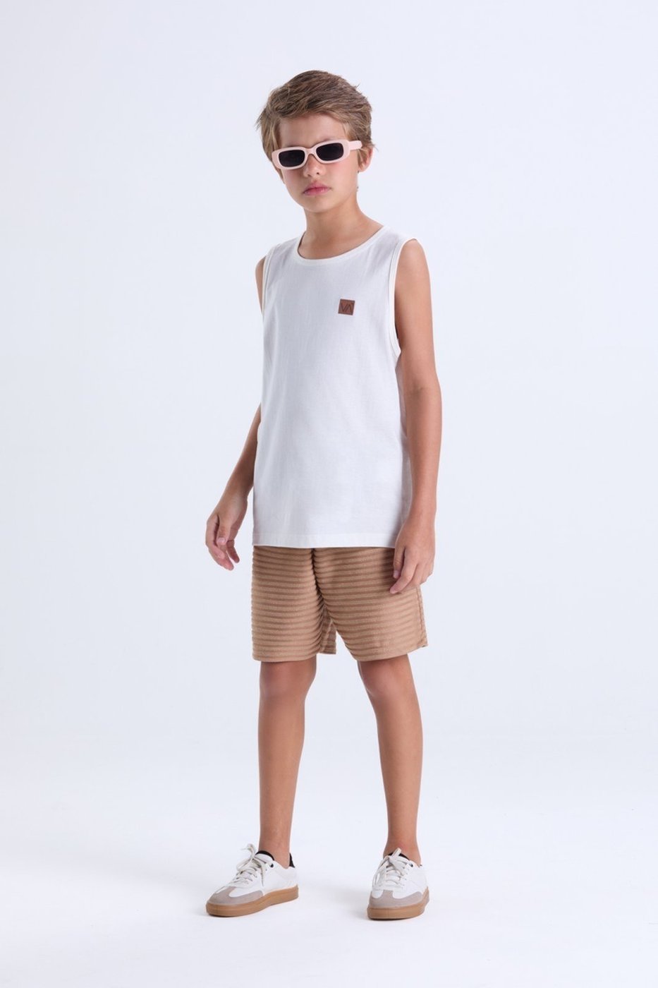 Imagem principal Infantil - Conjunto Masculino Regata Fresquinha Aplique VIDA COSTEIRA branco VIDA COSTEIRA branco