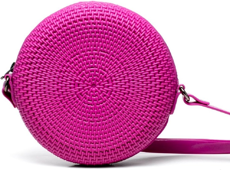 Bolsa Transversal Tiracolo Feminina Redonda Casual Pvc