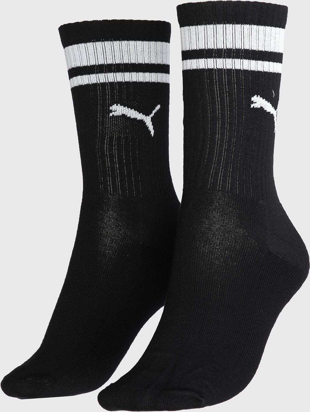 Meia Puma Cano Longo Logo Preta