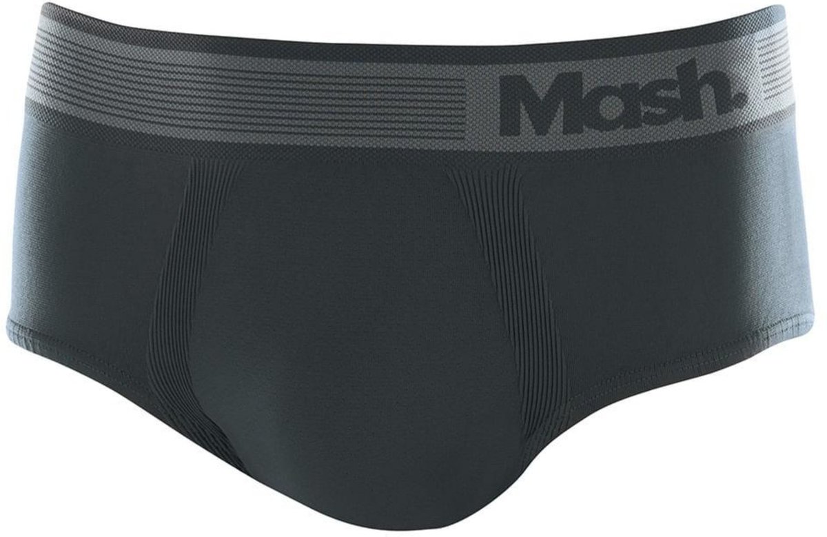 Imagem principal Cueca Slip Sem Costura Mash Masculina Microfibra Elástico chumbo Gg cinza MASH cinza
