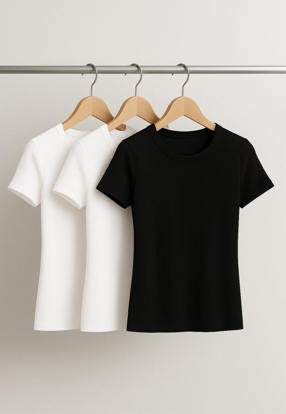 Kit 3 Blusas Básicas Manga Curta Canelada Salvatore