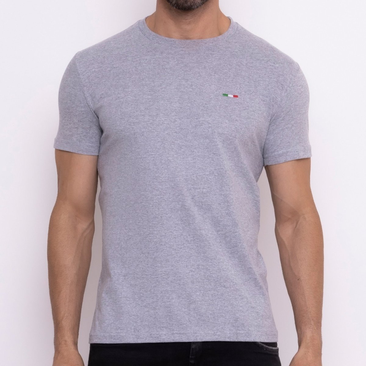 Imagem principal Camiseta Masculina Básica Industrie com Bordado no Estilo Tommy Algodão Premium Itália preto Industrie preto