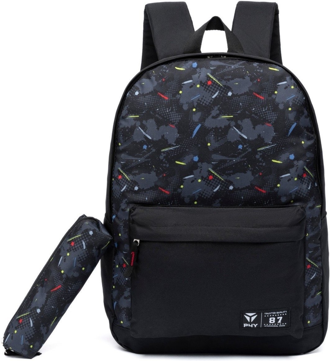 Imagem principal Kit Mochila Masculina Bolsa Escolar Espaçosa Resistente Com Estojo Faculdade Perfect For You preto Perfect For You preto