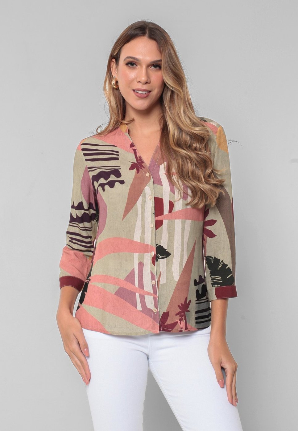 Imagem principal Camisa Intens Manga 3/4 Viscose vermelho Intens vermelho