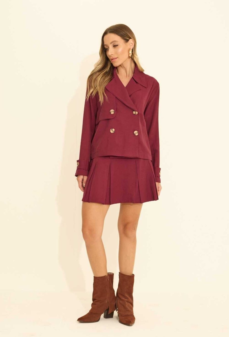 Casaco Vanibele Trench Coat Cereja