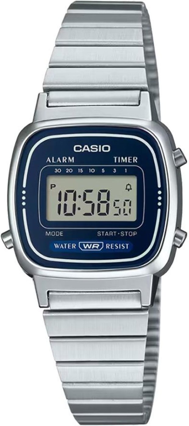 Relógio Casio Vintage LA670WA-2DF-SC Prata/Azul