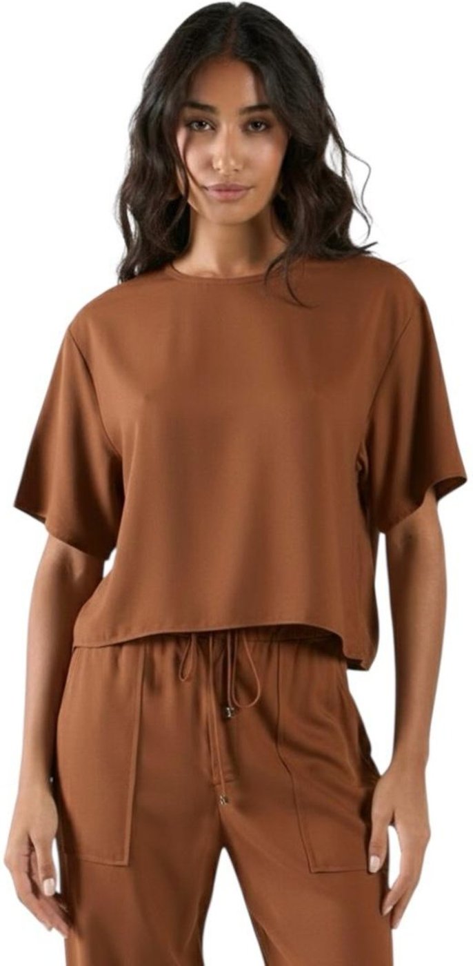 Blusa Boy Básica e Mangas Fluidas Colcci CLC Truffle