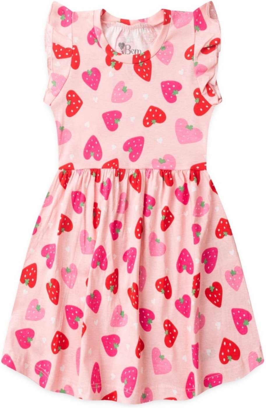 Imagem principal Infantil - Vestido Bem Vestir Feminino Manga Curta Morangos rosa BEM VESTIR rosa