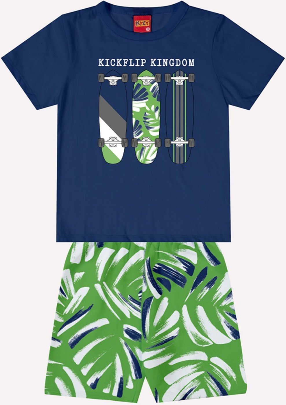 Imagem principal Infantil - Conjunto Menino Skate Kyly azul Kyly azul