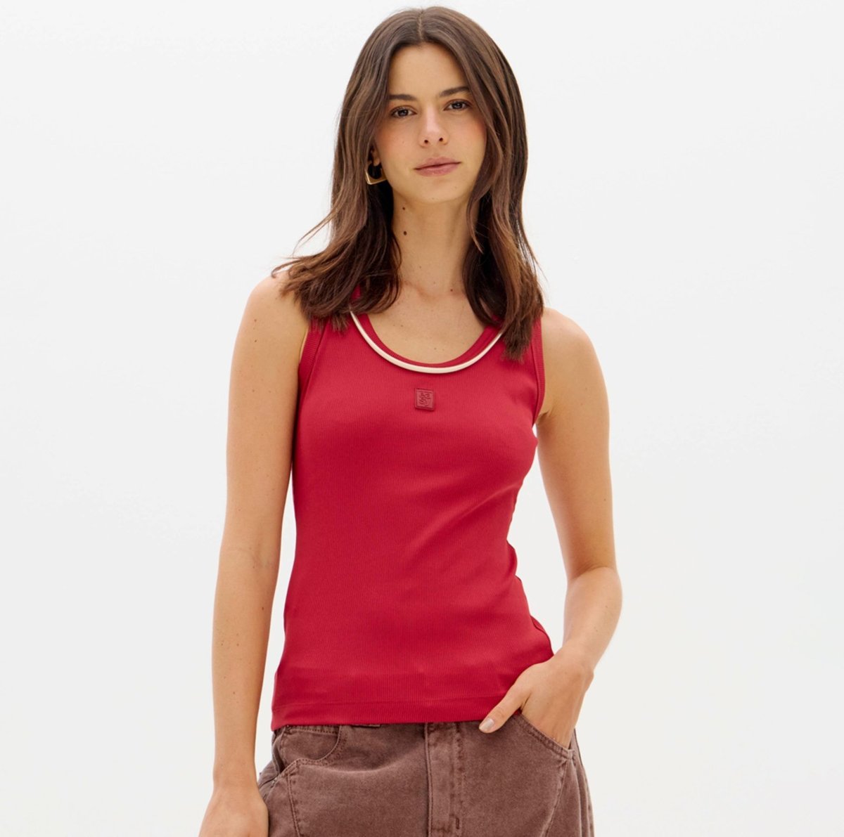 Regata Easy Lança Perfume Canelada U Ou26 Feminino