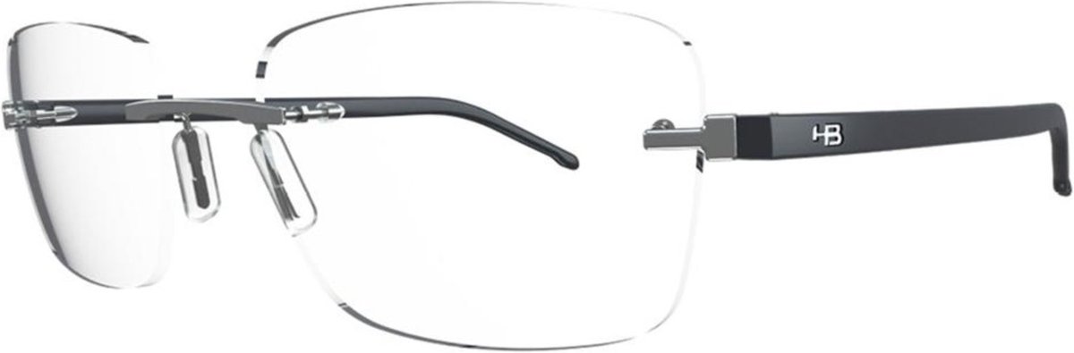 Armação HB Duotech 0402 Matte Grey Graphite - Cinza 55