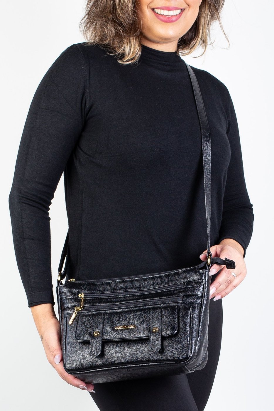 Imagem principal Bolsa Andrea Vinci Tiracolo De Couro Liso Isis vermelho Andrea Vinci vermelho