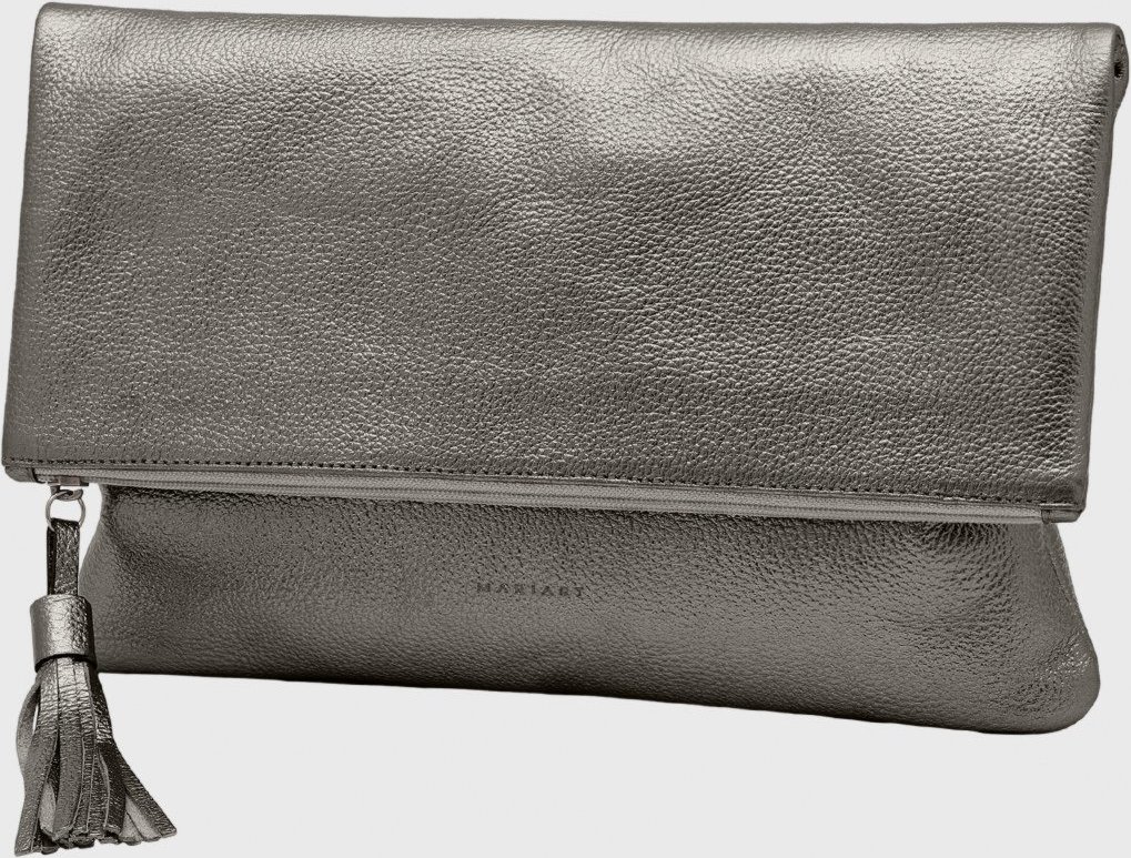 Bolsa Carteira Clutch Couro Mariart Hibisco Onix