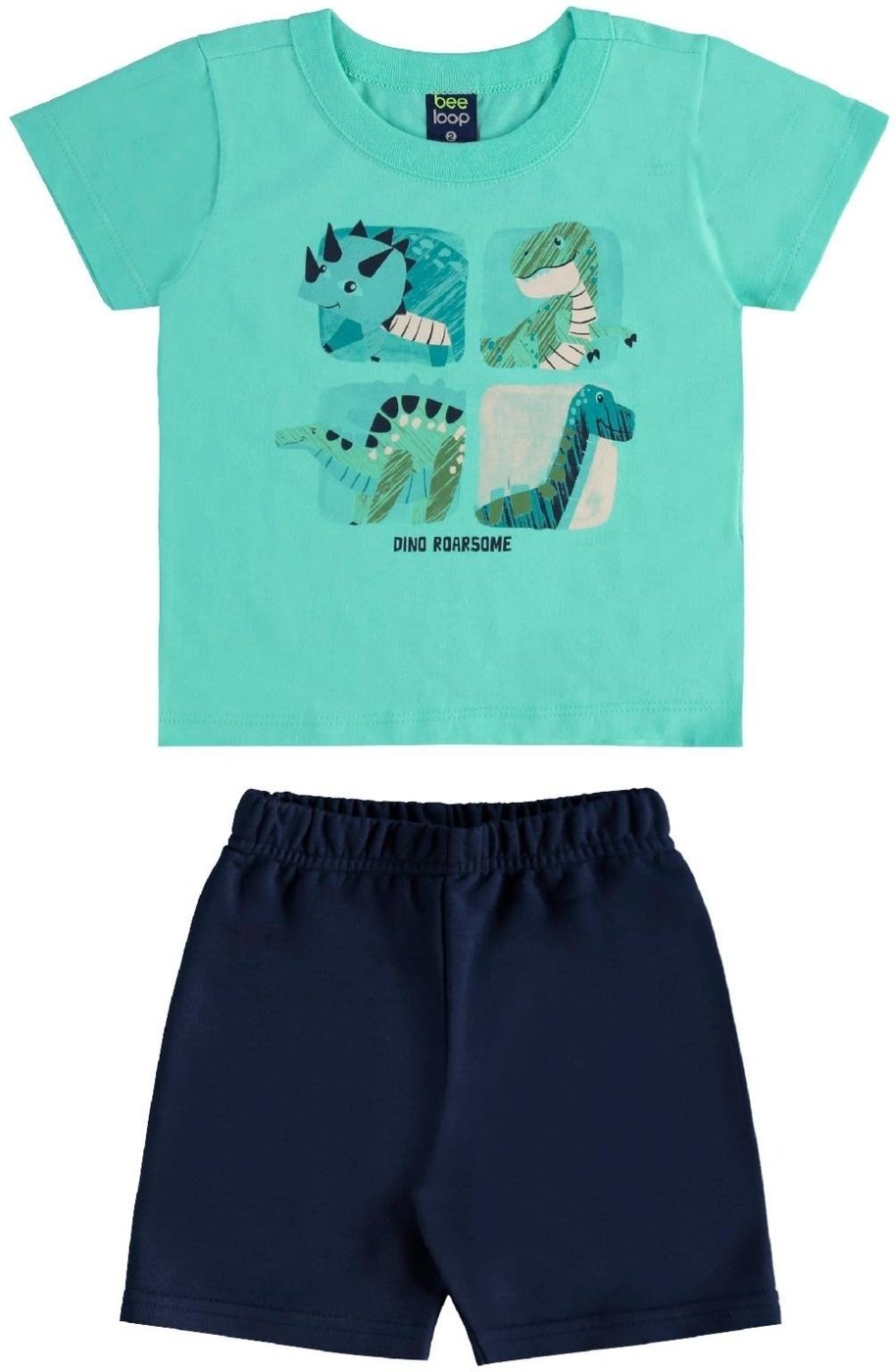 Imagem principal Infantil - Conjunto Camiseta Dino Bermuda Bee Loop bege Bee Loop bege