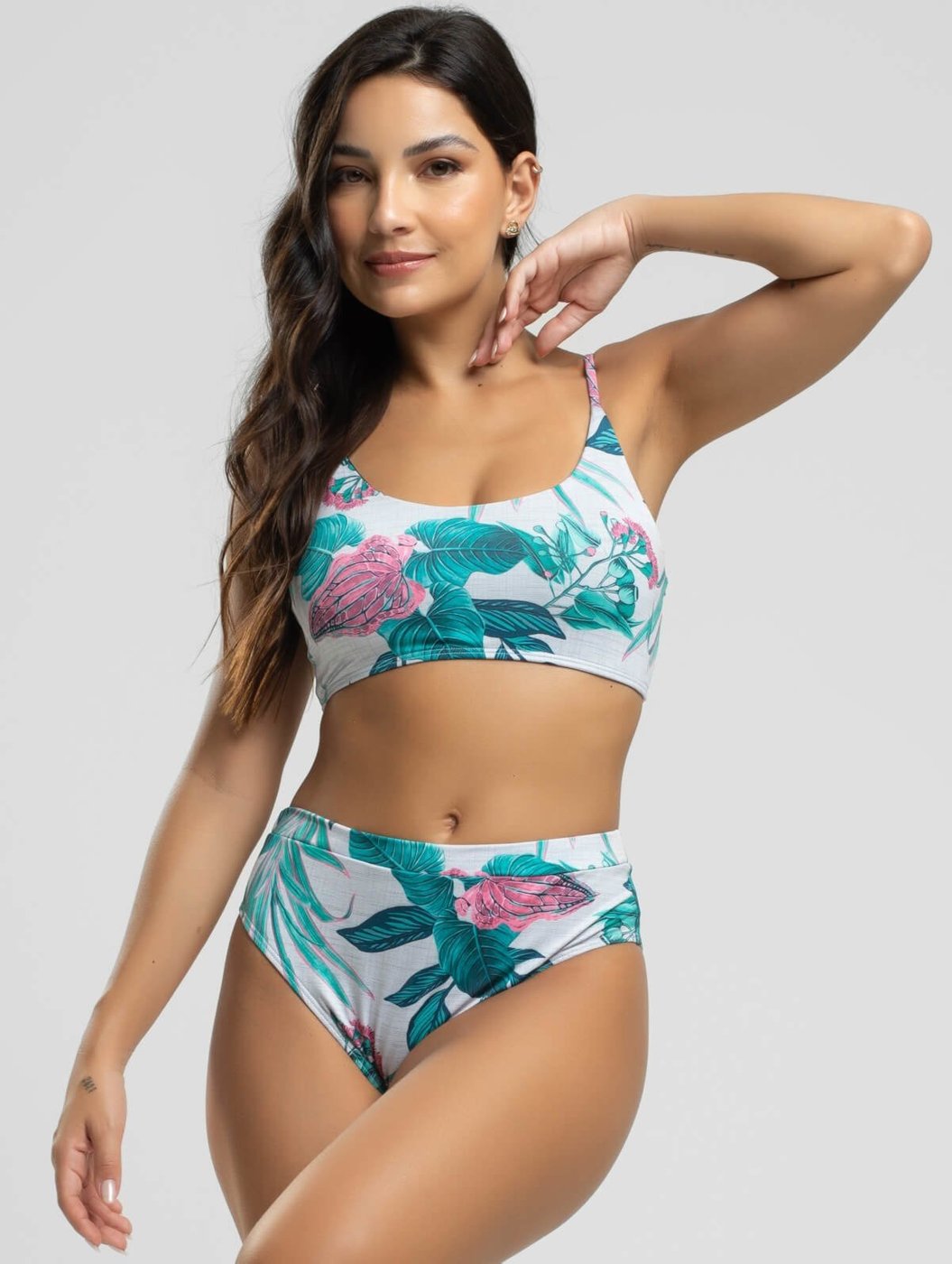 Biquini Faixa Calcinha Hot Pants Proteção Uv 50+ Vicbela Verde