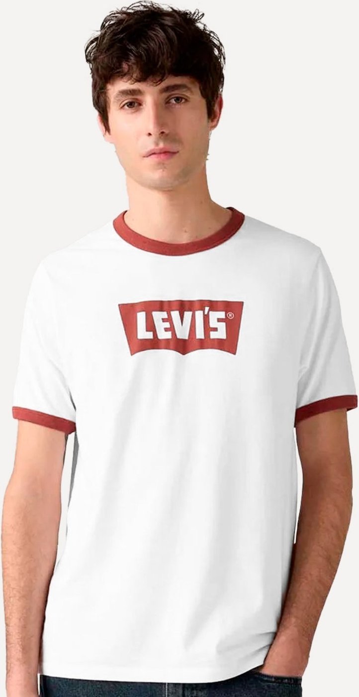 Camiseta Levis Masculina Standard Ringer Branco