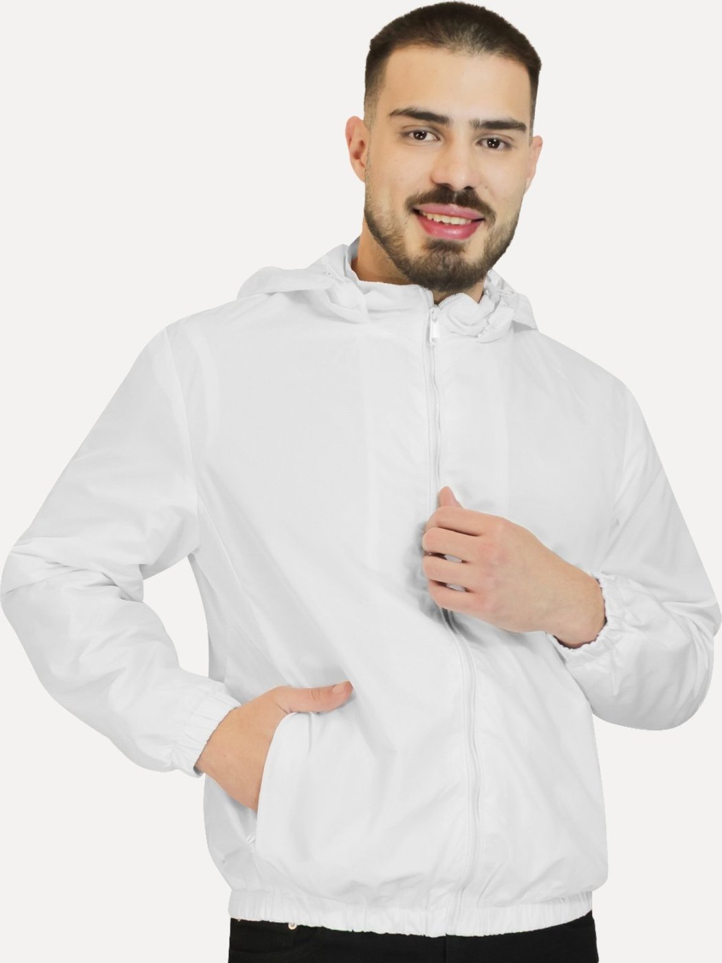 Jaqueta Dixen Masculina Corta-Vento Nylon Branca