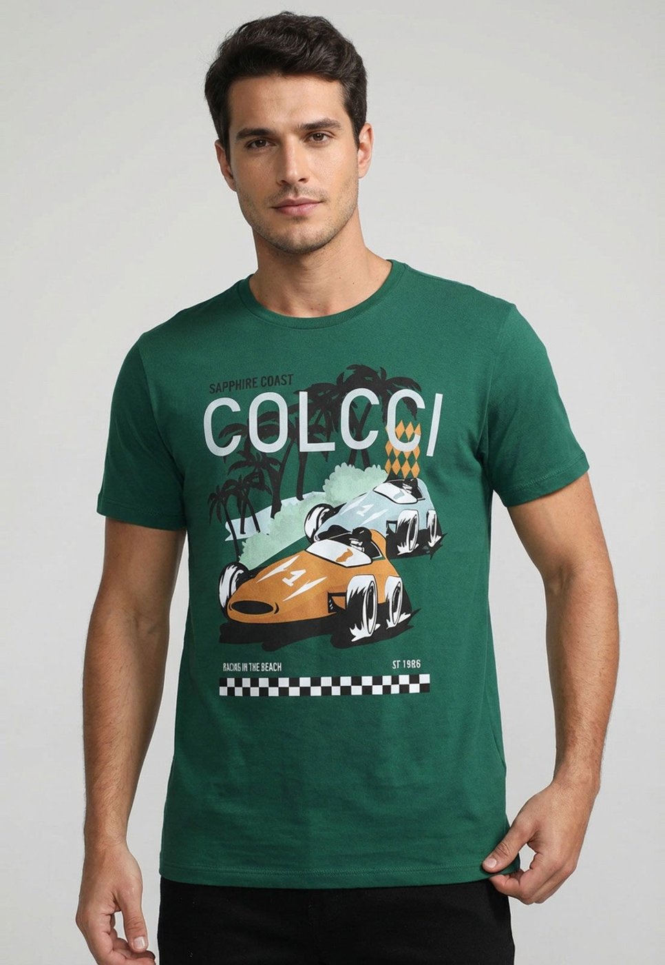 Imagem principal Camiseta Masculina Colcci Estampada verde Colcci verde