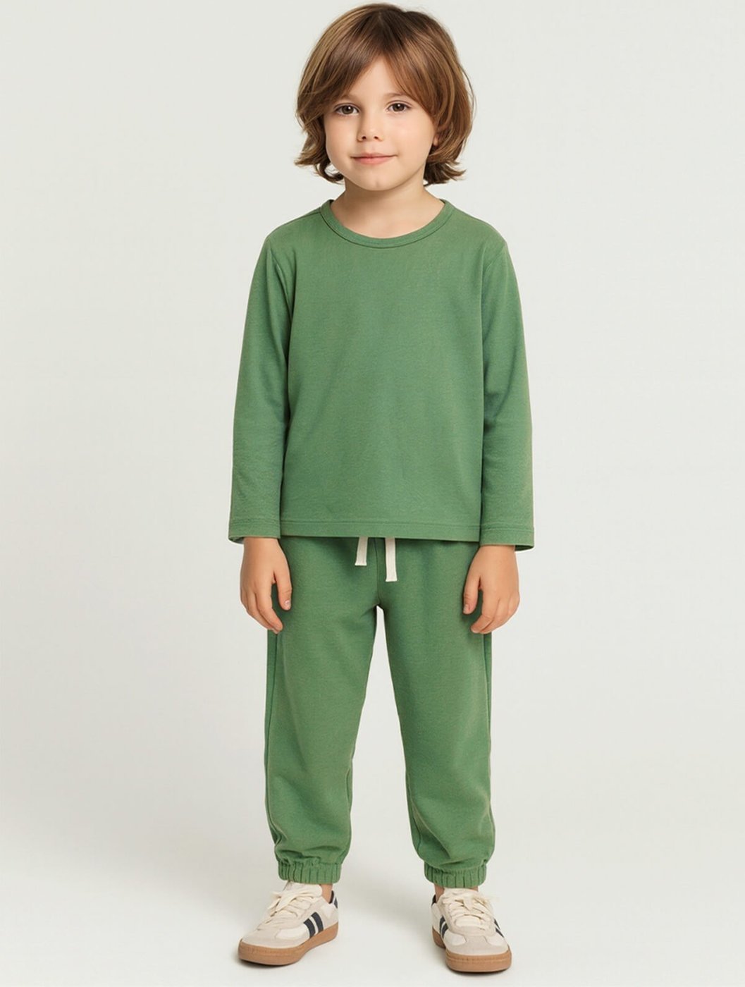 Imagem principal Infantil - Conjunto Bugbee Menino Camiseta Manga Longa e Calça Malha Suedine Eucalipto verde Bugbee verde