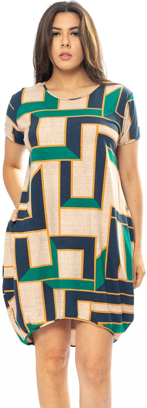 Vestido Curto Cabanafree Malha Amplo Always Estampa Chapada de Areia