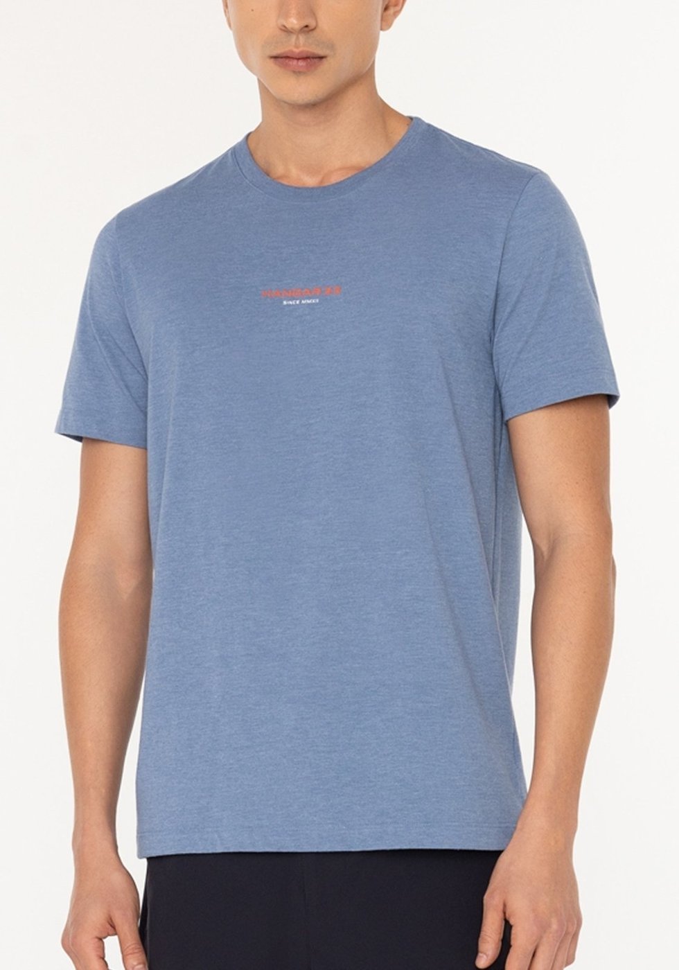 Camiseta Com Estampa E Mangas Curtas Em Malha Mesclada