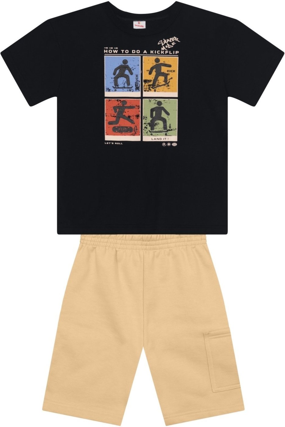 Infantil - Conjunto menino em moletinho de skate