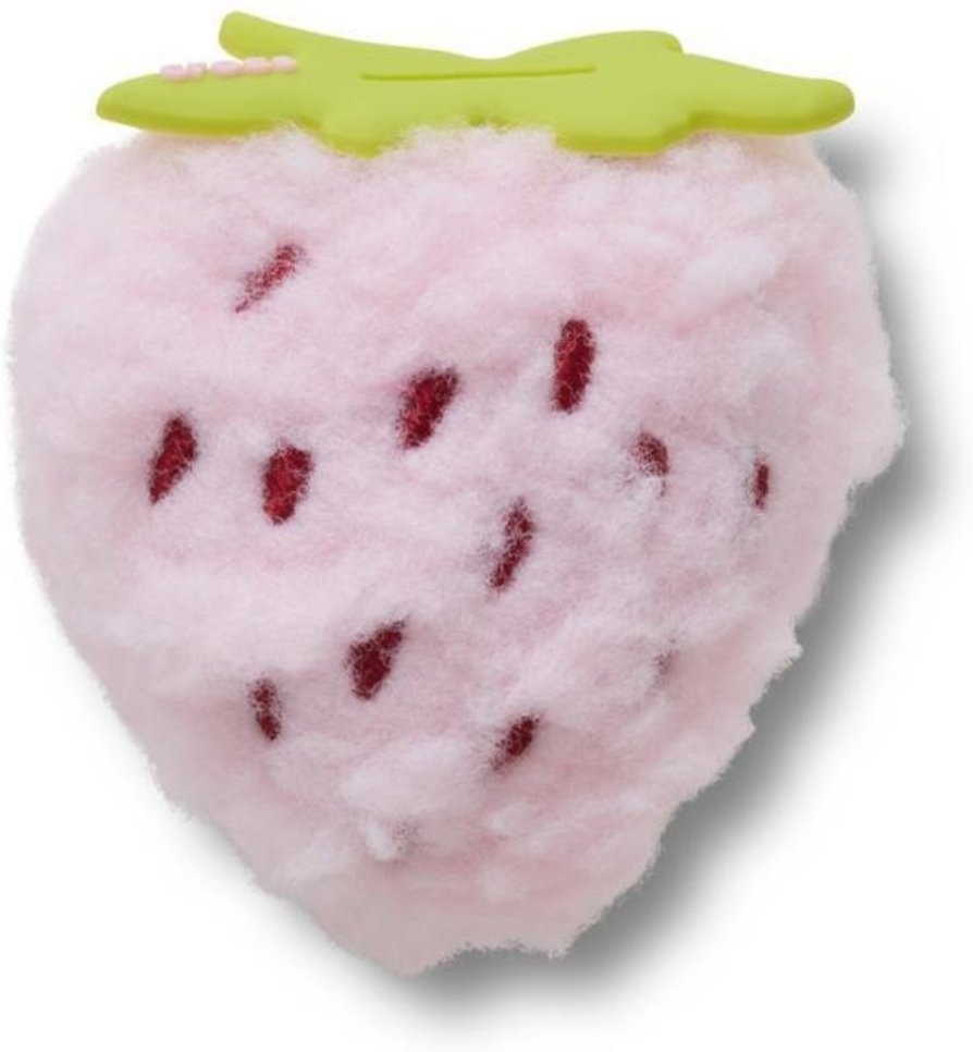 Infantil - Jibbitz™ Morango Rosa de Pelúcia Branco