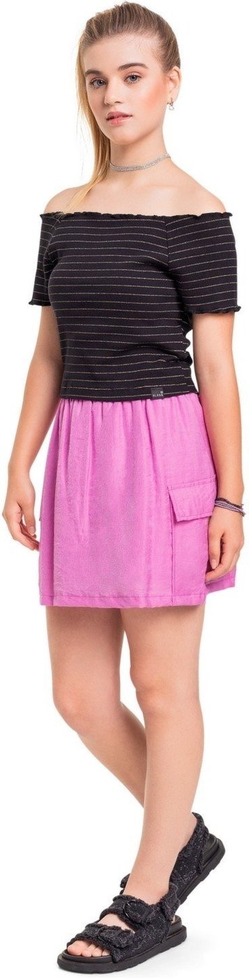 Infantil - Top Cropped Listrado em Ribana Juvenil Gloss