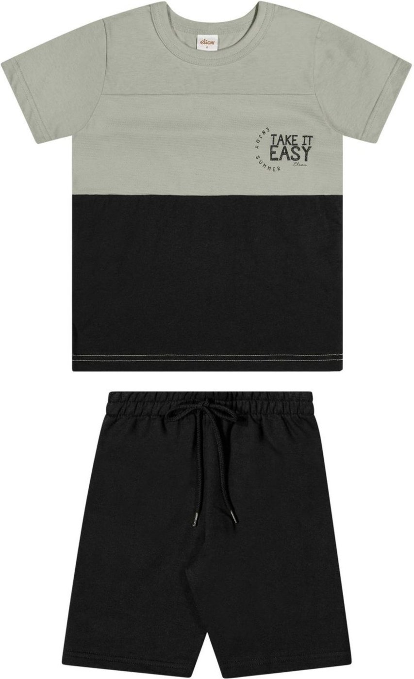 Imagem principal Infantil - Conjunto Menino Bicolor Texturizado Elian laranja Elian laranja