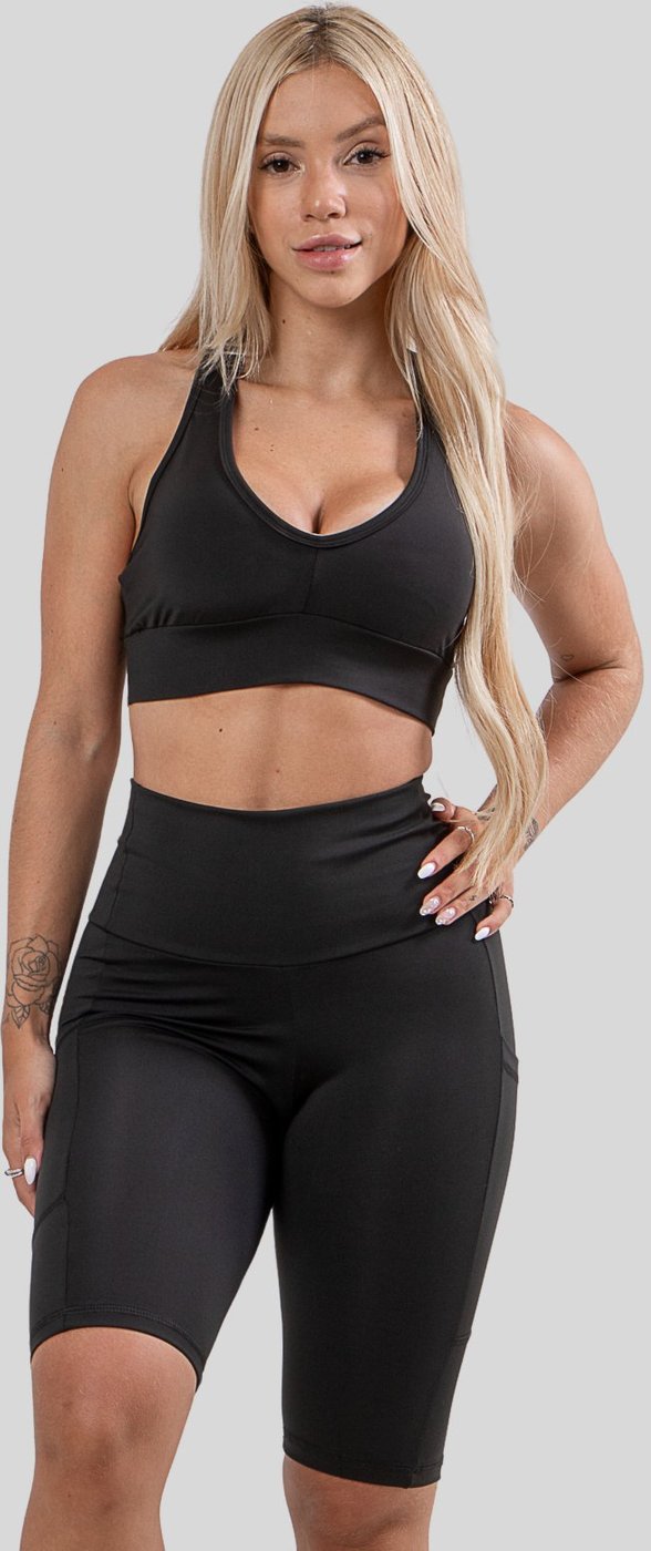 Bermuda Biker Diluxo Com Bolso Preta