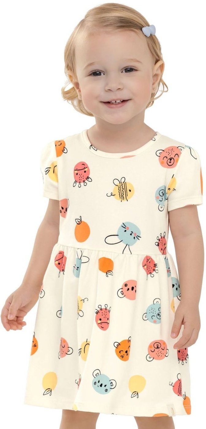 Infantil - Vestido Menina Poá Divertido Elian