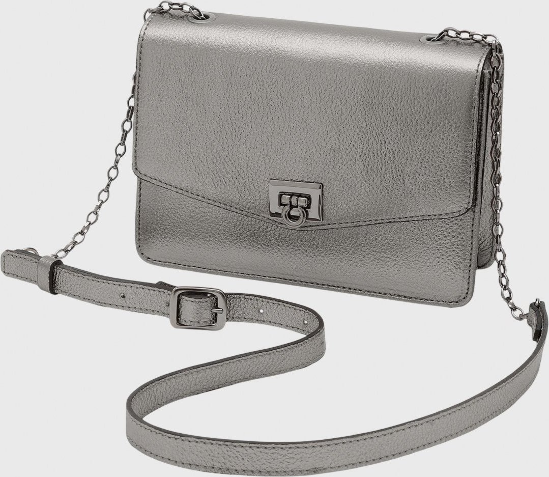 Imagem principal Bolsa Transversal Couro Mariart Margarida Onix prata prata