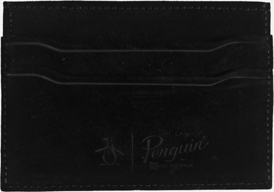 Imagem principal Carteira Original Penguin Masculina Porta Cartão Suede Preta preto Original Penguin preto