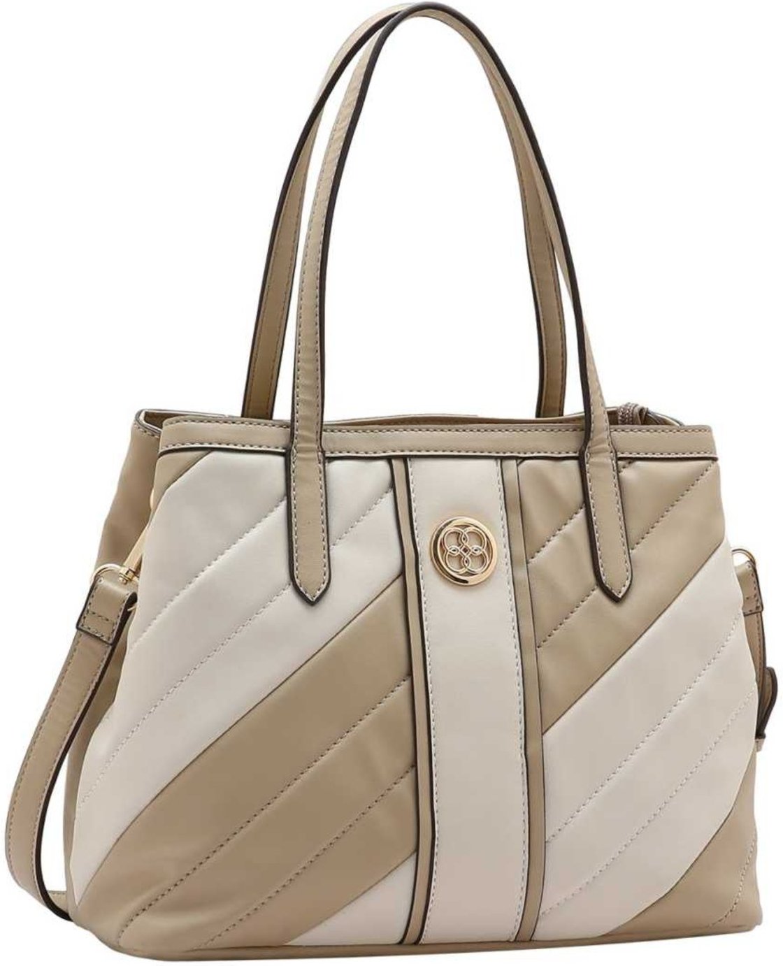 Bolsa Feminina Chenson Matelassê Diagonal 3485248 Natural